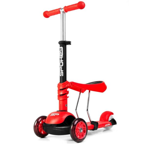 Spokey Tripla 3in1 red scooter 927100